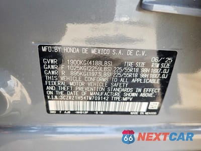 Zdjęcie 12 z 12 samochodu: 2026 HONDA HR-V SPORT VIN:3CZRZ1H54TM709142 - miniatura