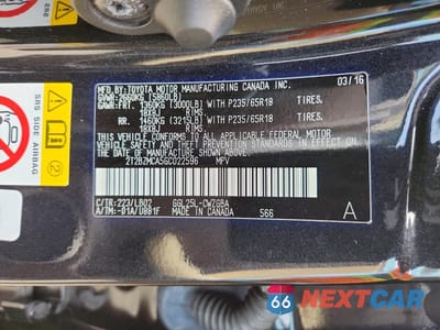 Zdjęcie 13 z 13 samochodu: 2016 LEXUS RX 350 BASE VIN:2T2BZMCA5GC022596 - miniatura
