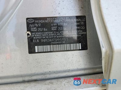 Zdjęcie 12 z 12 samochodu: 2017 HYUNDAI SONATA SPORT VIN:5NPE34AF5HH591173 - miniatura