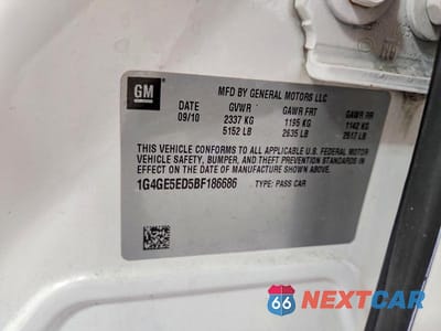 Zdjęcie 13 z 13 samochodu: 2011 BUICK LACROSSE CXS VIN:1G4GE5ED5BF186686 - miniatura
