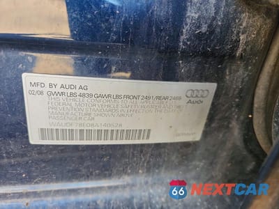 Zdjęcie 12 z 12 samochodu: 2008 AUDI A4 2.0T QUATTRO VIN:WAUDF78E08A140528 - miniatura