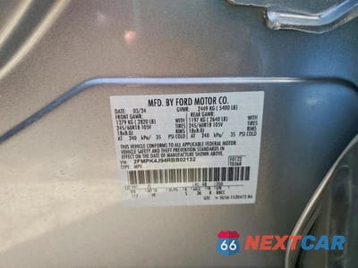 Zdjęcie 12 z 12 samochodu: 2024 FORD EDGE SEL VIN:2FMPK4J94RBB02132 - miniatura