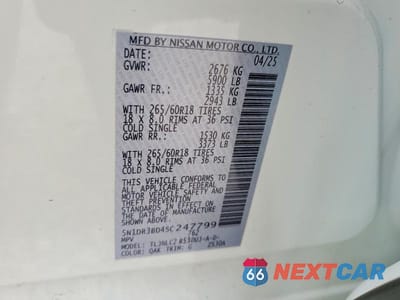 Zdjęcie 13 z 13 samochodu: 2025 NISSAN PATHFINDER ROCK CREEK VIN:5N1DR3BD4SC247799 - miniatura