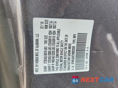 Zdjęcie 12 z 12 samochodu: 2019 HONDA ODYSSEY LX VIN:5FNRL6H27KB023559 - miniatura