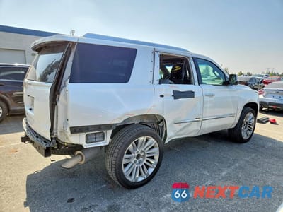 Trzecie zdjęcie samochodu z tyłu: 2018 CADILLAC ESCALADE PLATINUM VIN:1GYS3DKJ4JR128455 - miniatura