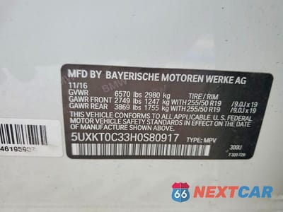 Zdjęcie 13 z 13 samochodu: 2017 BMW X5 XDR40E VIN:5UXKT0C33H0S80917 - miniatura
