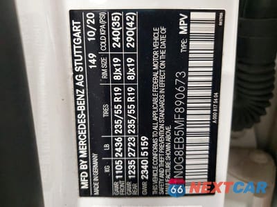 Zdjęcie 14 z 14 samochodu: 2021 MERCEDES-BENZ GLC 300 4MATIC VIN:W1N0G8EB5MF890673 - miniatura