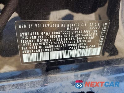 Zdjęcie 12 z 12 samochodu: 2017 VOLKSWAGEN GTI SPORT VIN:3VW547AU2HM048173 - miniatura