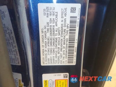 Zdjęcie 13 z 13 samochodu: 2025 HONDA CR-V EXL VIN:2HKRS4H70SH471503 - miniatura