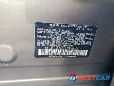 Zdjęcie 13 z 13 samochodu: 2020 SUBARU FORESTER PREMIUM VIN:JF2SKAGC8LH451032 - miniatura