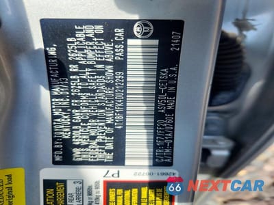 Zdjęcie 12 z 12 samochodu: 2013 TOYOTA CAMRY SE VIN:4T1BF1FK4DU212299 - miniatura