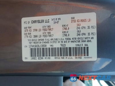 Zdjęcie 13 z 13 samochodu: 2008 DODGE RAM 1500 ST VIN:1D7HA16K28J139590 - miniatura