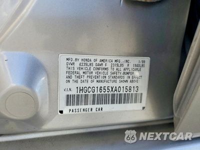 Zdjęcie 12 z 12 samochodu: 1999 HONDA ACCORD EX VIN:1HGCG1655XA015813 - miniatura