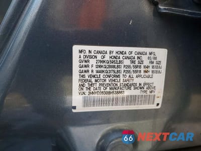 Zdjęcie 13 z 13 samochodu: 2008 ACURA MDX TECHNOLOGY VIN:2HNYD28308H538863 - miniatura