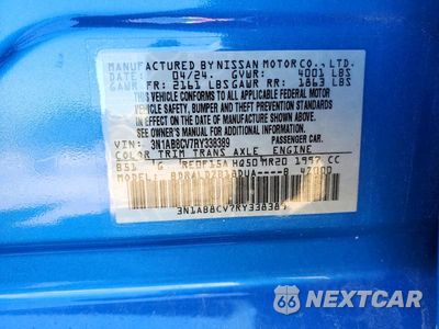 Zdjęcie 12 z 12 samochodu: 2024 NISSAN SENTRA SV VIN:3N1AB8CV7RY338389 - miniatura