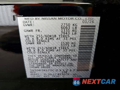 Zdjęcie 13 z 13 samochodu: 2026 NISSAN PATHFINDER SV VIN:5N1DR3BS7TC211217 - miniatura
