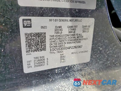 Zdjęcie 12 z 12 samochodu: 2023 CHEVROLET SILVERADO K1500 RST VIN:1GCUDEED4PZ292367 - miniatura