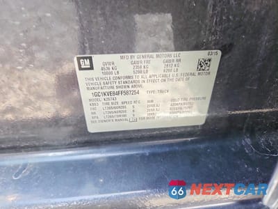 Zdjęcie 12 z 12 samochodu: 2015 CHEVROLET SILVERADO K2500 HEAVY DUTY LT VIN:1GC1KVE84FF587254 - miniatura
