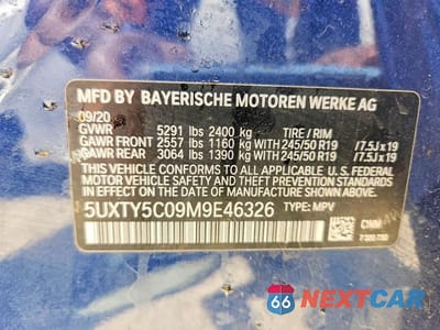 Zdjęcie 13 z 13 samochodu: 2021 BMW X3 XDRIVE30I VIN:5UXTY5C09M9E46326 - miniatura