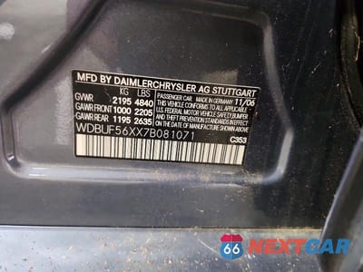 Zdjęcie 12 z 12 samochodu: 2007 MERCEDES-BENZ E 350 VIN:WDBUF56XX7B081071 - miniatura