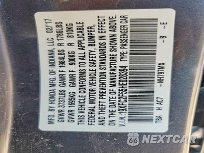 Zdjęcie 13 z 13 samochodu: 2017 HONDA CIVIC LX VIN:19XFC2F55HE028394 - miniatura