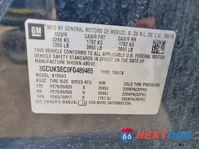 Zdjęcie 12 z 12 samochodu: 2015 CHEVROLET SILVERADO K1500 LTZ VIN:3GCUKSEC0FG489465 - miniatura