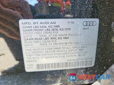 Zdjęcie 14 z 14 samochodu: 2019 AUDI Q5 PREMIUM PLUS VIN:WA1BNAFYXK2021078 - miniatura