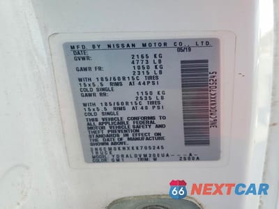 Zdjęcie 12 z 12 samochodu: 2019 NISSAN NV200 S VIN:3N6CM0KNXKK705245 - miniatura