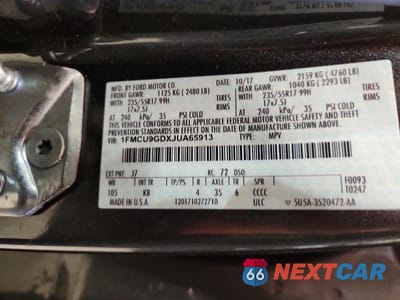 Zdjęcie 13 z 13 samochodu: 2018 FORD ESCAPE SE VIN:1FMCU9GDXJUA65913 - miniatura