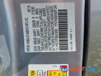 Zdjęcie 13 z 13 samochodu: 2019 HONDA ACCORD LX VIN:1HGCV1F12KA132003 - miniatura