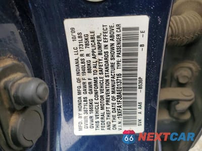Zdjęcie 12 z 12 samochodu: 2010 HONDA CIVIC VP VIN:19XFA1F38AE013716 - miniatura