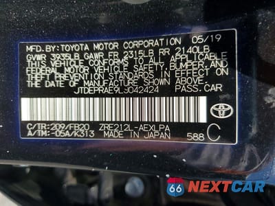Zdjęcie 12 z 12 samochodu: 2020 TOYOTA COROLLA LE VIN:JTDEPRAE9LJ042424 - miniatura