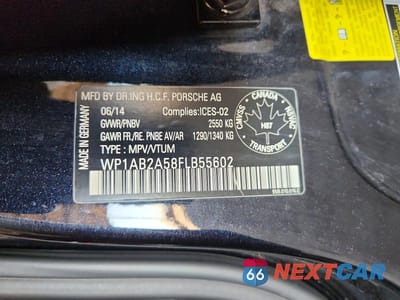 Zdjęcie 13 z 13 samochodu: 2015 PORSCHE MACAN S VIN:WP1AB2A58FLB55602 - miniatura