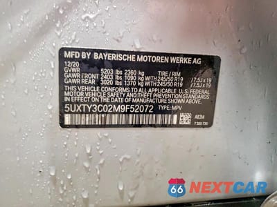 Zdjęcie 13 z 13 samochodu: 2021 BMW X3 SDRIVE30I VIN:5UXTY3C02M9F52072 - miniatura