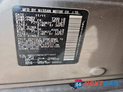 Zdjęcie 13 z 13 samochodu: 2012 INFINITI QX56 BASE VIN:JN8AZ2ND9C9715641 - miniatura