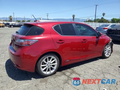 Trzecie zdjęcie samochodu z tyłu: 2012 LEXUS CT 200 VIN:JTHKD5BH4C2090077 - miniatura