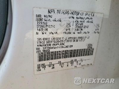 Zdjęcie 12 z 12 samochodu: 2002 FORD F250 SUPER DUTY VIN:1FTNW20F72EG38129 - miniatura