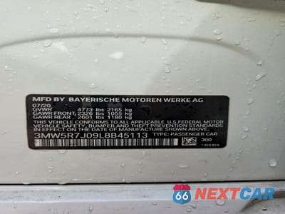 Zdjęcie 12 z 12 samochodu: 2020 BMW 330XI VIN:3MW5R7J09L8B45113 - miniatura