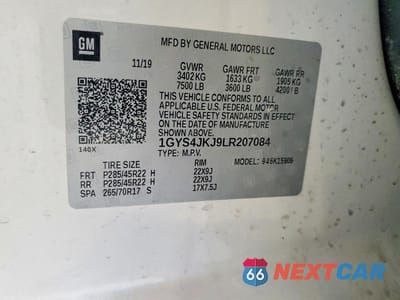 Zdjęcie 13 z 13 samochodu: 2020 CADILLAC ESCALADE ESV PREMIUM LUXURY VIN:1GYS4JKJ9LR207084 - miniatura