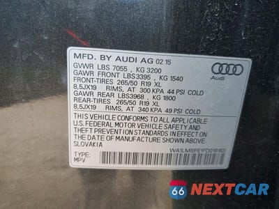 Zdjęcie 12 z 12 samochodu: 2015 AUDI Q7 TDI PREMIUM PLUS VIN:WA1LMBFE1FD018163 - miniatura