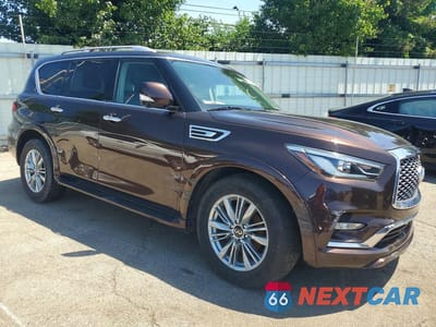 Czwarte zdjęcie samochodu z boku: 2019 INFINITI QX80 LUXE VIN:JN8AZ2NE7K9230180 - miniatura