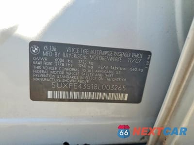Zdjęcie 13 z 13 samochodu: 2008 BMW X5 3.0I VIN:5UXFE43518L003265 - miniatura
