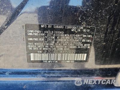 Zdjęcie 13 z 13 samochodu: 2019 SUBARU CROSSTREK PREMIUM VIN:JF2GTADC0KH359127 - miniatura