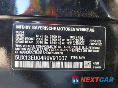 Zdjęcie 14 z 14 samochodu: 2024 BMW X5 SDRIVE 40I VIN:5UX13EU04R9V91007 - miniatura