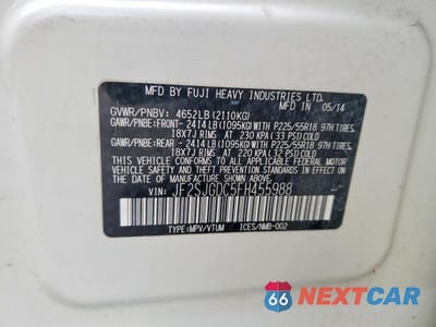Zdjęcie 12 z 12 samochodu: 2015 SUBARU FORESTER 2.0XT PREMIUM VIN:JF2SJGDC5FH455988 - miniatura