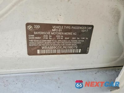 Zdjęcie 12 z 12 samochodu: 2018 BMW 330 I VIN:WBA8B9G5XJNU98079 - miniatura