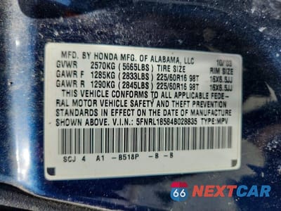 Zdjęcie 13 z 13 samochodu: 2004 HONDA ODYSSEY LX VIN:5FNRL18584B028835 - miniatura