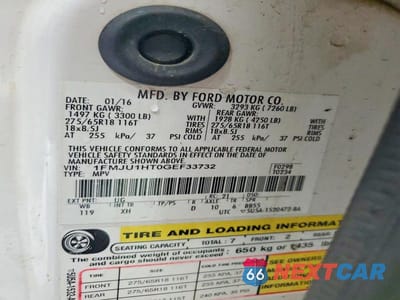 Zdjęcie 13 z 13 samochodu: 2016 FORD EXPEDITION XLT VIN:1FMJU1HT0GEF33732 - miniatura