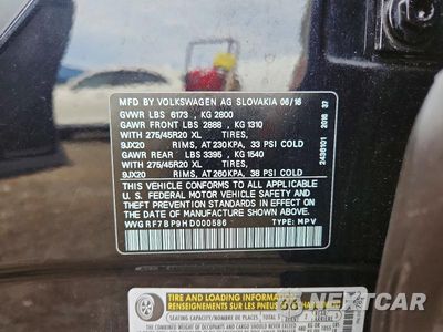 Zdjęcie 13 z 13 samochodu: 2017 VOLKSWAGEN TOUAREG WOLFSBURG VIN:WVGRF7BP9HD000586 - miniatura