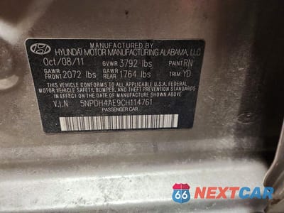 Zdjęcie 12 z 12 samochodu: 2012 HYUNDAI ELANTRA LIMITED VIN:5NPDH4AE9CH114761 - miniatura